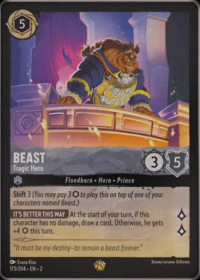 Disney Lorcana - ROTF - Beast - Tragic Hero - Regular
