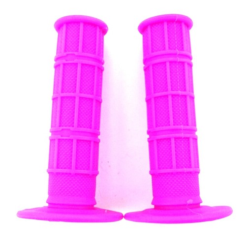 Pink Throttle Handle Bar Grips For Chinese Pit Dirt Motor Trail Bike Motocross - Picture 4 of 6