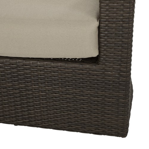 Dillard Outdoor 4 Seater Wicker Swivel Chair and Fire Pit Set - Picture 11 of 20