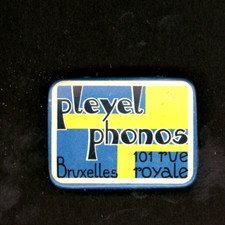 NADELDOSE "pleyel phonos Bruxelles"-leer- Needle-tin, Grammophon, Schellack D021
