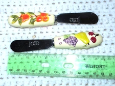 Jo!e Vivre Spread It On Butter Knives Knife Spreader Cheese Jam Fruit Handles Vg