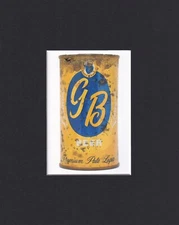 8X10" Matted Print Vintage Can Picture: GB Grace Bros Premium Pale Lager Beer