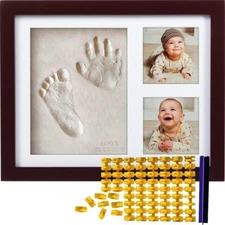 Baby Handprint & Footprint Kit,Clay Hand Print Picture Frame-Baby Shower Gift