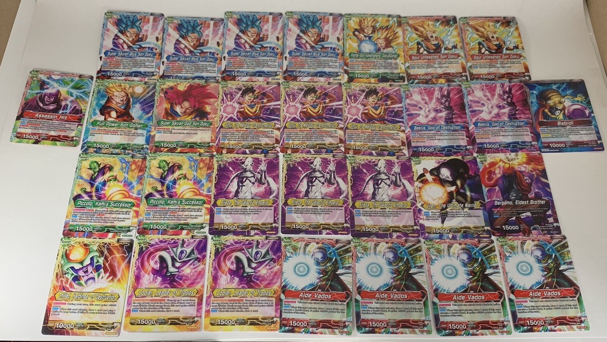 Dragon Ball Super Card Game 28 Card Lot of UnCommon Double-Sided