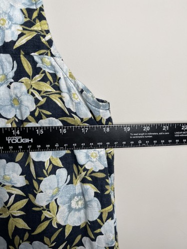 J. Jill Love Linen Womens Shift Dress 100% Linen Sleeveless Blue Floral Size S - Picture 6 of 12