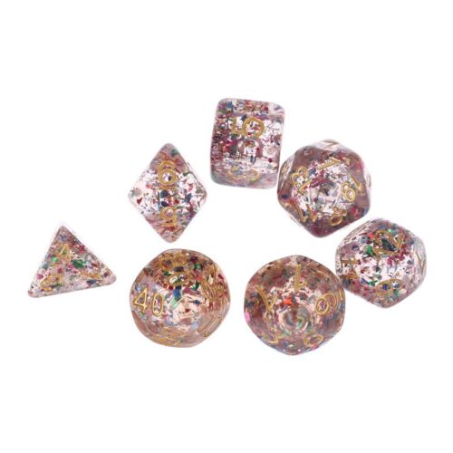 7pcs/set Polyhedral Multi Sides Numbers Role Playing Board Game for - Zdjęcie 1 z 8