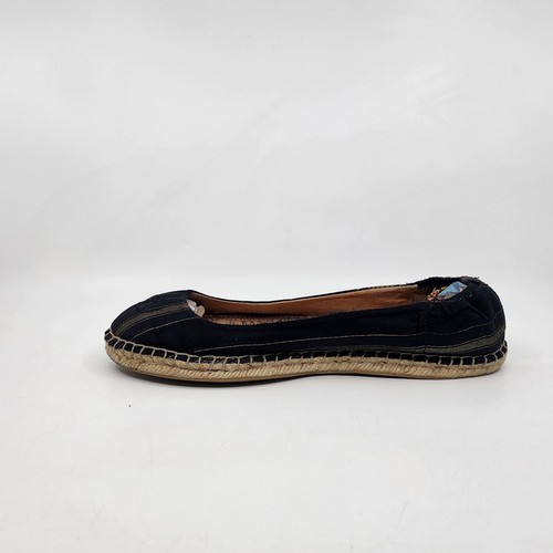 Sam Edelman Jessa Striped Espadrille Flats Casual Black Gold Women's Size 12M - Picture 9 of 15