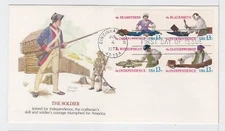 TurtlesTradingPost- Skilled Hands July 4 1977 #1717-1720 FDC- Fleetwood Cachet