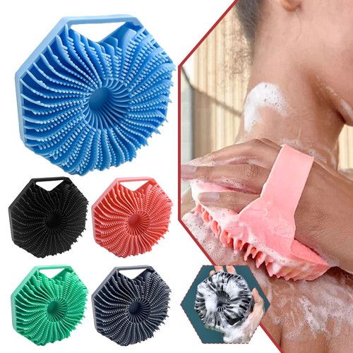 Silicone Exfoliating Body Loofah Bath Massage Shower Scrubber Brush Removes SGT - Picture 2 of 18