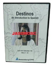 Destinos: An Introduction to Spanish Part 1 & 2, All 52 Episodes on 12 DVD