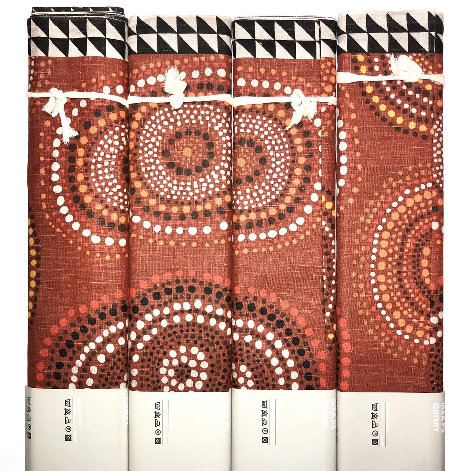 Perno de tela de lino IKEA GRIBBY PS de Maria Vinka 35” x 118” ¡¡RARO!! (Lote de 4) Foto 2 de 4