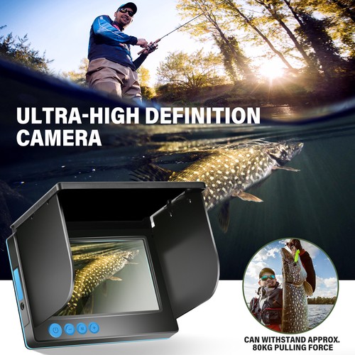 5" Underwater Fish Finder Fishing Camera 220° Wide Angle Infrared Night Vision - Picture 4 of 10