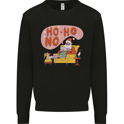 HO HO No Funny Lazy Christmas Bah Humbug Xmas Herren Sweatshirt Pullover