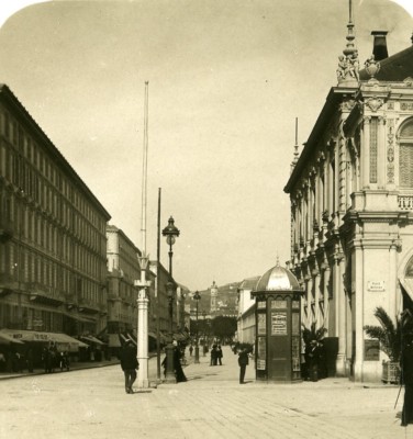 Frankreich Nice Avenue Felix Faure Kiosk altes Stereo Foto NPG 1905
