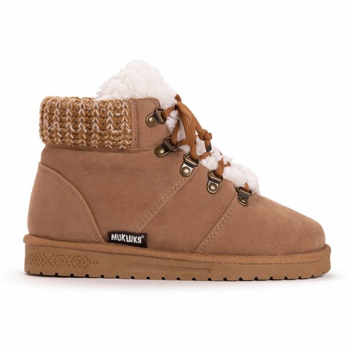 MUK LUKS WOMENS HARMONY ANKLE LACE UP 
