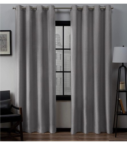 Exclusive Home Curtains Loha Linen Grommet Top Curtain Panel Pair 54x108 ... - Picture 1 of 7