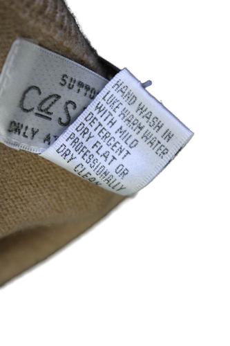 Sutton Studio Womens Cashmere Short Sleeve Crewneck Knit Top Beige Size M - Picture 5 of 5