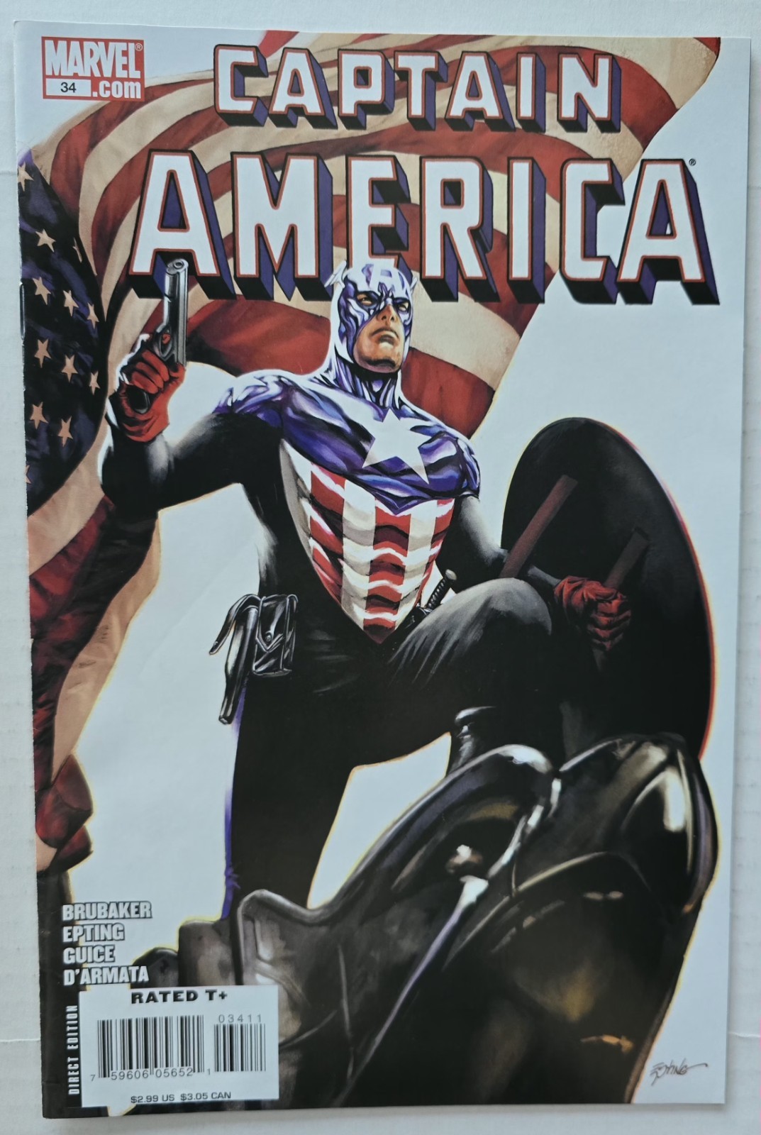 CAPTAIN AMERICA #34 COMIC BOOK (MARVEL, 2008) MODERN AGE 1st Bucky as Cap