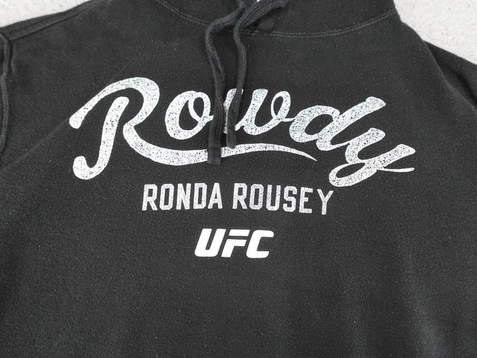 Толстовка с капюшоном мужская Ronda Rousey UFC маленькая черная Reebok MMA боевой пуловер толстовка - Изображение 2 из 4