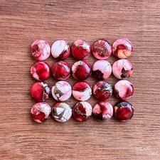 AAA Red Buffalo Kingman Copper Turquoise Cabochon Round Shape Loose Gemstone