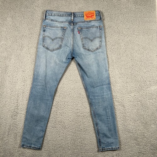 Levis 511 Jeans Mens 32x32 Blue Slim Fit Distressed Medium Wash Denim Pants - Picture 8 of 10