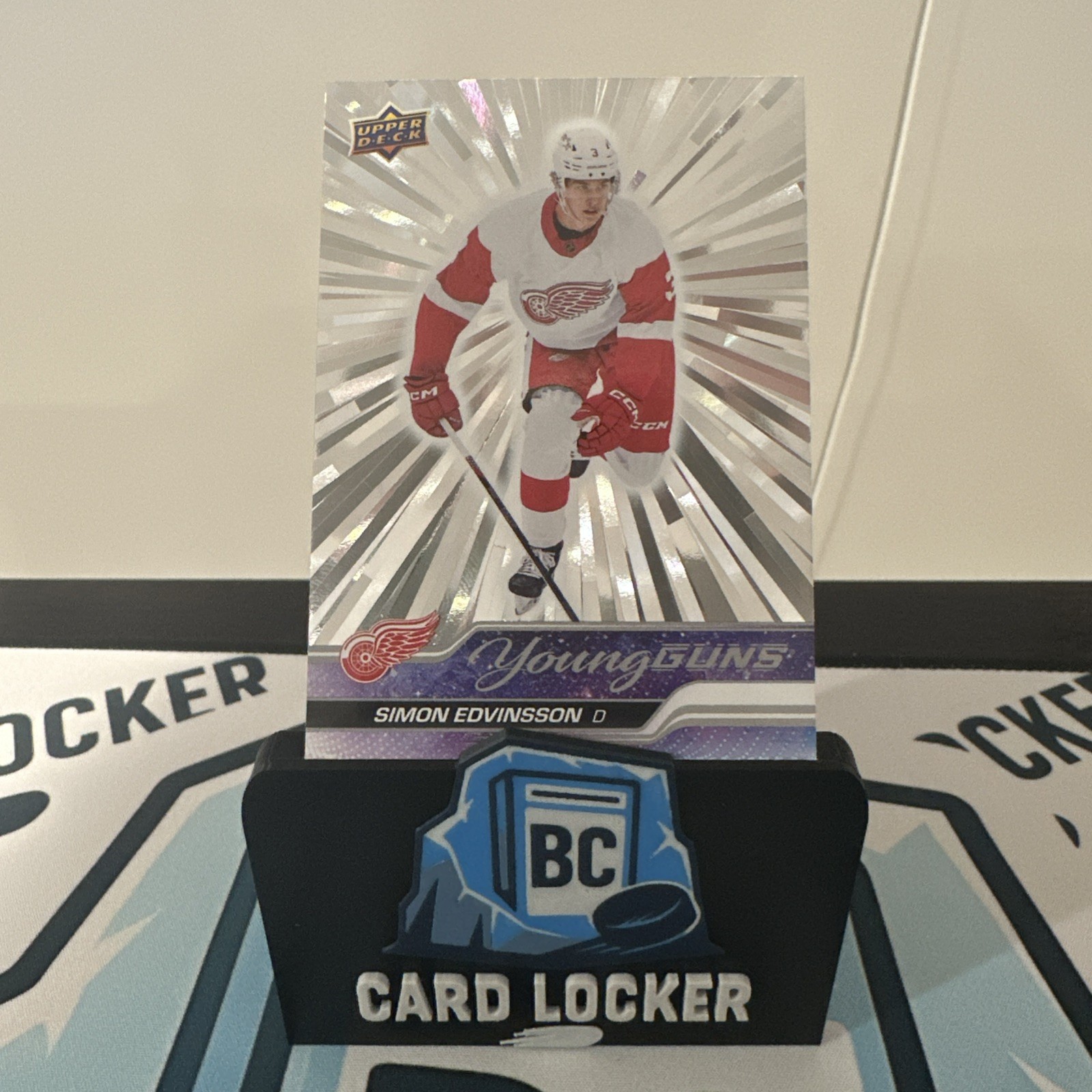 2023-24 Upper Deck Young Guns Silver Outburst Simon Edvinsson  #228 Rookie RC