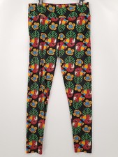 LuLaRoe Women's Leggings Tall Curvy Stretch Low Rise Elastic Stretch Bird Print