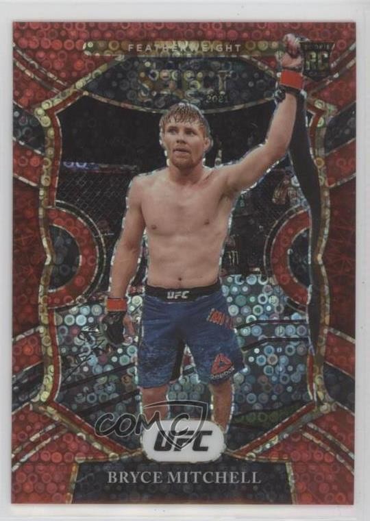 2021 Panini Select UFC Concourse Red Disco Prizm 89/199 Bryce Mitchell #81 1dl2
