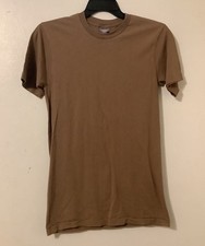 Plain Brown Vintage 90s BVD Single Stitch T Shirt Size Medium Made In USA