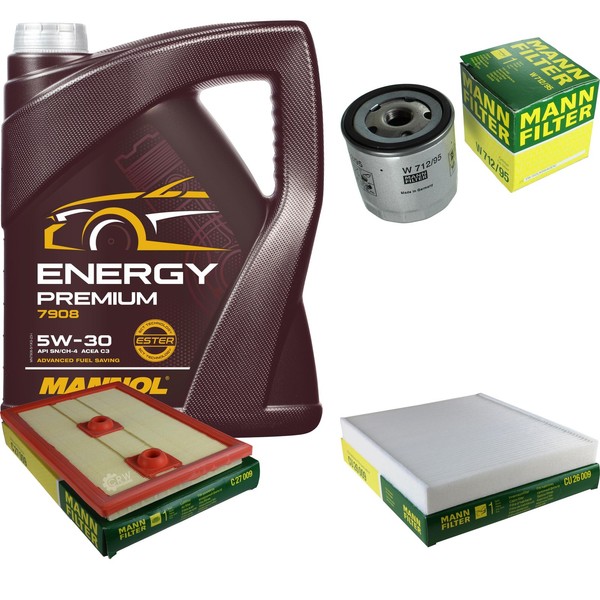 Mann Inspektionspaket 5L Mannol Energy Premium 5W-30 FüR VW Golf VII 1.4 TSI 1.2-image