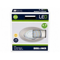 Briloner LED Einbauleuchte Nickel Matt 10,5W 1000Lm 3000K IP44 Ø100Mm 7236-012