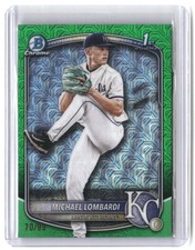 Michael Lombardi #/99 2025 Bowman Draft Chrome Green Mojo Refractor