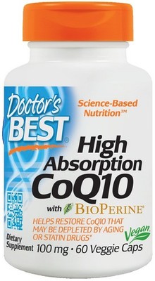 Doctors Best High Absorption CoQ10 with BioPerine, 100mg - 60 (366,50 EUR/kg)