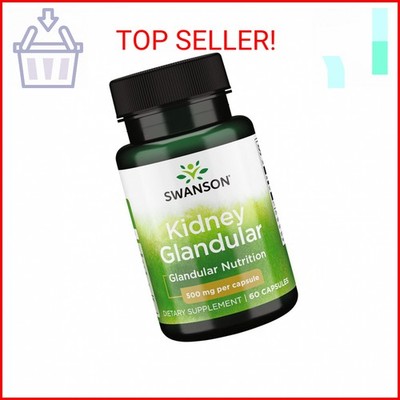 Swanson Raw Kidney Glandular 500 Milligrams 60 Capsules | Buy Now with Express International Delivery