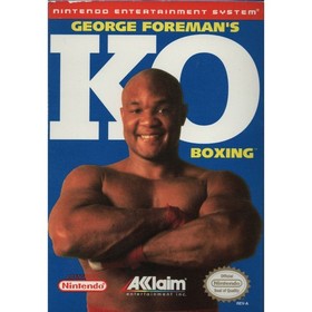 NES George Foreman's KO Boxing Nintendo CIB Poster Box Foam Manual Complete Game