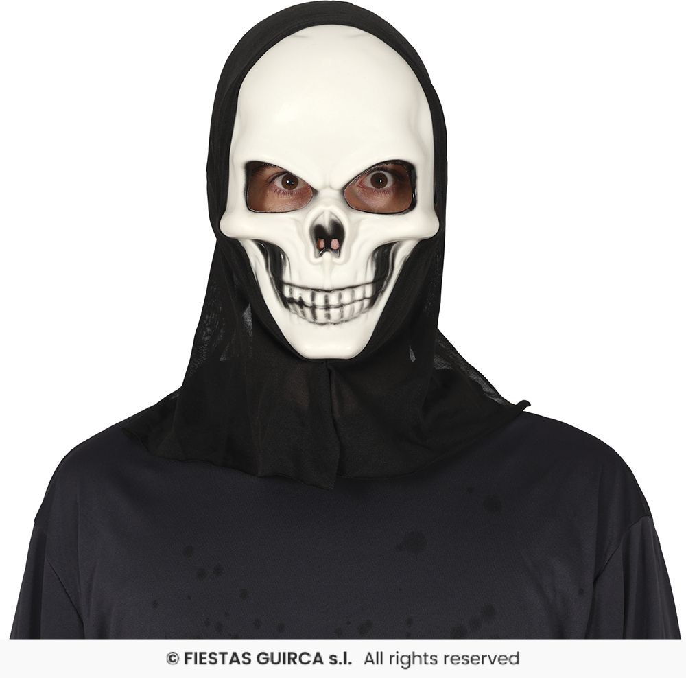 Adults Halloween Fancy Dress Hooded Skeleton Face Mask Skull Mask New fg