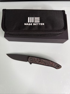 WE KNIFE Smooth Sentinel 20043-6 Copper Carbon Fiber Titanium 20CV Steel Knives