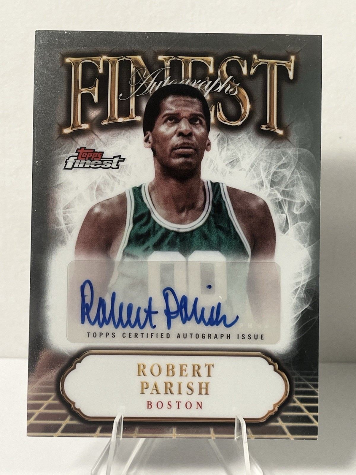 2024 - 2025 Topps Finest Robert Parish Refractor Autograph Celtics FA-RP