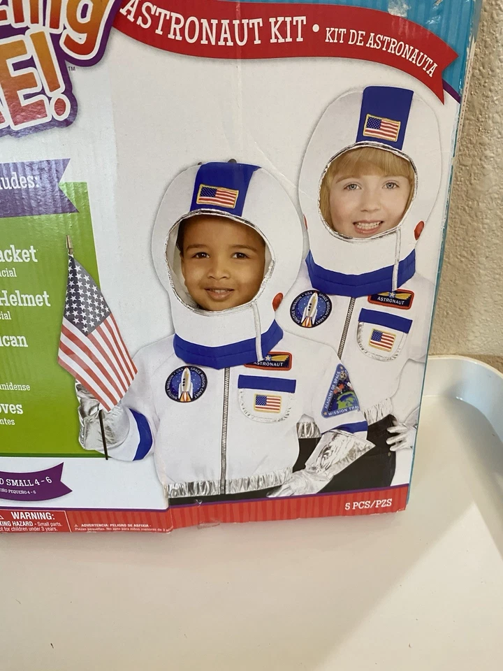 АСТРОНАВТ ХЭЛЛОУИН НАБОР КОСТЮМ РЕБЕНКА РАЗМЕР МАЛЕНЬКИЙ 4-6 AMSCAN 4 ИЗДЕЛИЯ УДИВИТЕЛЬНЫЙ МЕНЯ! - Изображение 3 из 4