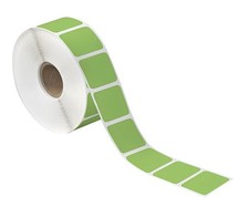 4 x 4" Green Direct Thermal Labels-1,500 Labels per Roll-4 per Roll