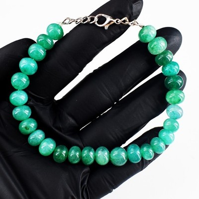 Wirklich Weltklasse wunderschönes grünes Aventurin 110, kt Perlen Armband RK 34 E768
