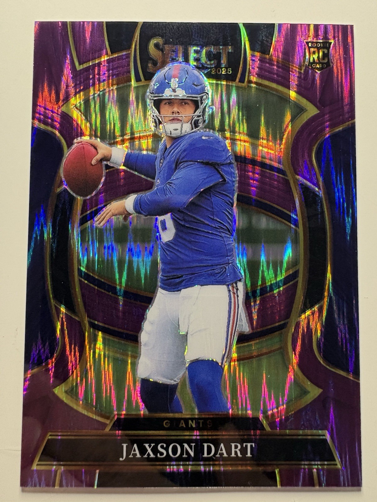 2025 Panini Select - Concourse Jaxson Dart #93 Purple Shock Prizm /699 (RC)