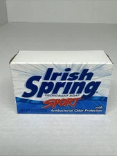 Vintage Irish Spring Sport Deodorant Soap Bar Antibacterial 4.5 oz Sealed USA