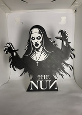 The Nun 3D Printed Free Standing Horror Sign Movie Shelf Desk Decor Gift