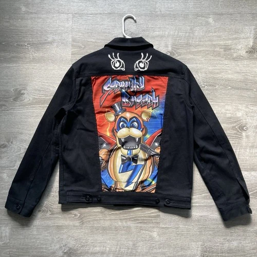 Five Nights At Freddy's Security Breach Glamrock Freddy Denim Jacket Mens Medium - product listing photo