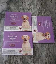 Amazon Basics Flea  Tick Topical Treatment Large Dogs 3 Tubes per Box 3 Pack 