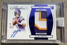 2024 Panini Flawless Football JJ MCCARTHY RPA 05/10 #RPA-JMY Sick Patch