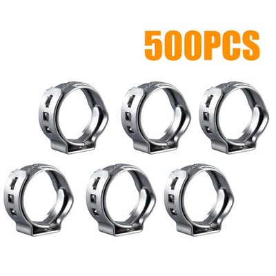 500Pieces EFIELD 1/2'' Stainless Steel PEX Clamps Cinch Rings Fit For Pex Pipe