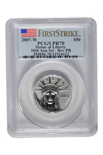 2007-W 1/2 oz American Platinum Eagle PCGS PR-70 FS Rev Proof 3728.74 per troy oz