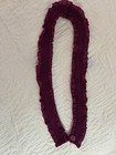 Romantic Feminine Jabot Magnolia Burgundy Cashmere Cotton Ruffles Neck Tie Wrap — photo 6